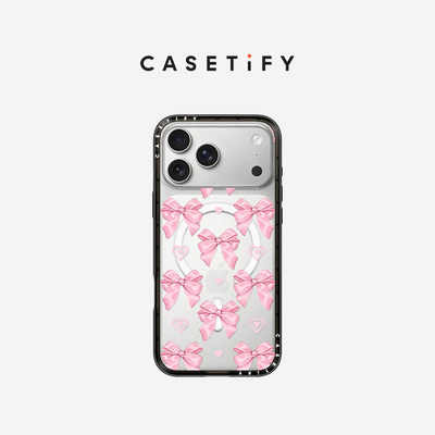 CASETiFY 粉色蝴蝶结 适用于苹果iPhone17ProMax/17Pro/16ProMax/16Pro纤巧手机壳