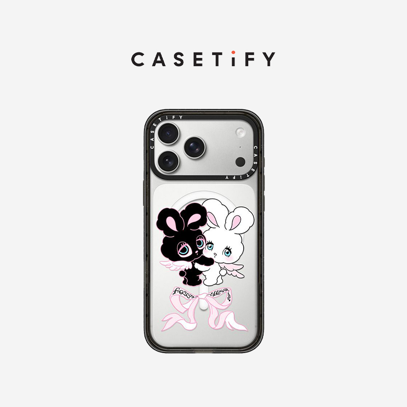 CASETiFY foxy illustrations 天使小兔 适用于苹果iPhone17ProMax/17Pro/16ProMax/16Pro手机壳