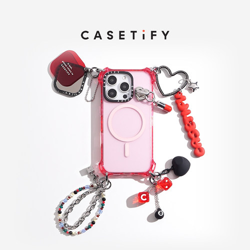 CASETiFY 挂链钥匙圈 爱心/锁链/花朵 适用于部分手机壳搭配迷你扣环挂链包包钥匙书包挂件挂饰