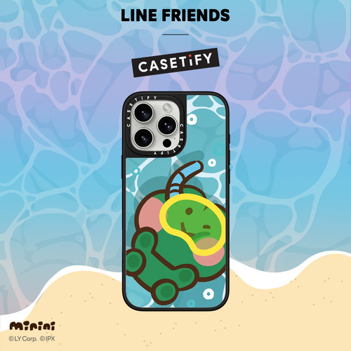 LINE FRIENDS minini x CASETiFY 联名 自由潜水lenini 适用于iPhone16ProMax/16Pro/15ProMax/14手机壳