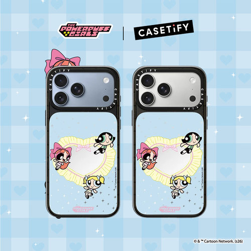 The Powerpuff Girls x CASETiFY 飞天小女警联名 爱心 适用于苹果iPhone18ProMax/18Pro/17ProMax镜面手机壳