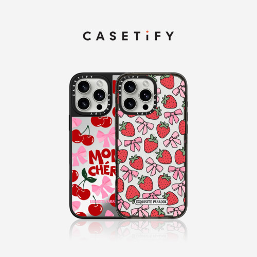 CASETiFY 樱桃/草莓蝴蝶结 适用于iPhone16ProMax/16Pro/15ProMax/14ProMax手机壳/磁吸支架