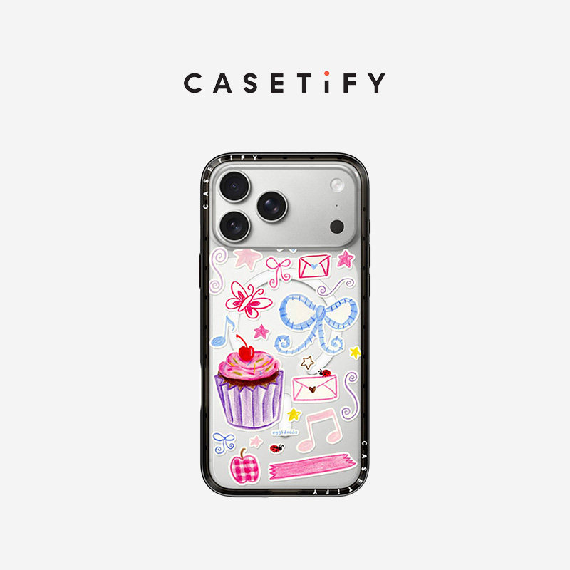 CASETiFY Eggsdoodz系列 甜点贴纸 适用于苹果iPhone17ProMax/17Pro/16ProMax/16Pro手机壳