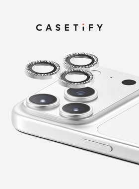 CASETiFY 闪亮手机镜头保护贴 银色/粉色/蓝色 适用于苹果iPhone17ProMax/17Pro/16ProMax/15ProMax镜头膜