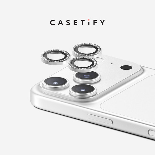 CASETiFY 闪亮手机镜头保护贴 银色/粉色/蓝色 适用于苹果iPhone17ProMax/17Pro/16ProMax/15ProMax镜头膜