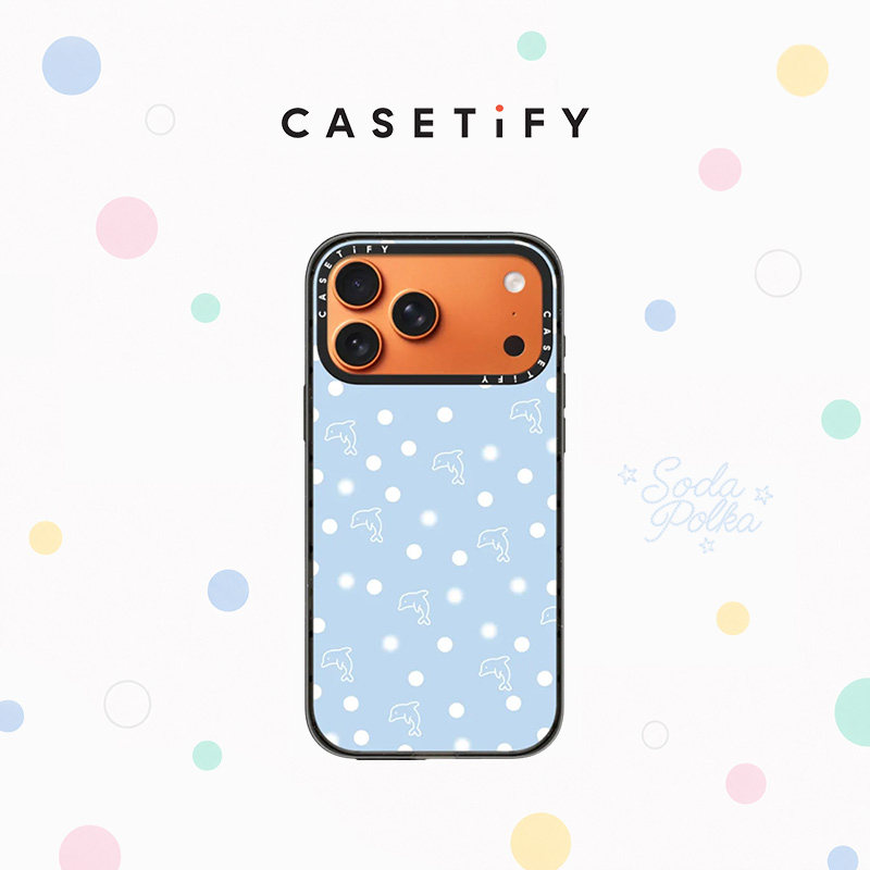CASETiFY 汽水波点 蓝莓优格 适用于苹果iPhone17ProMax/17Pro/16ProMax/16Pro手机壳