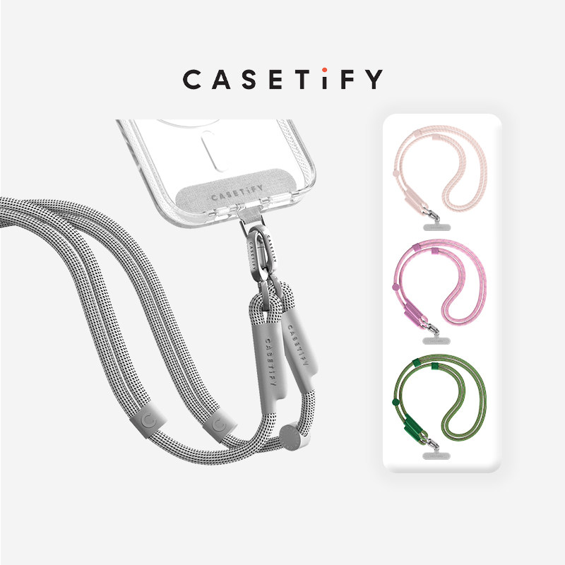 CASETiFY 织绳手机背带套组 冷灰/柔雾紫/蜜萝紫/藤蔓绿