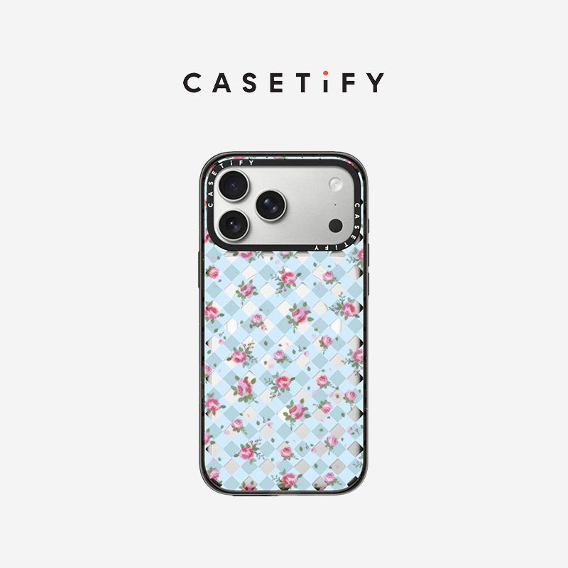 CASETiFY Spring in Bloom系列 蓝格花簇 适用于苹果iPhone17ProMax/17Pro/16ProMax/16Pro手机壳