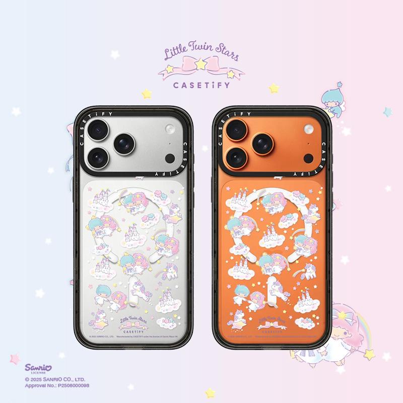 Little Twin Stars x CASETiFY 双子星联名 漫游天空 适用于苹果iPhone17ProMax/17Pro/16ProMax/16Pro手机壳