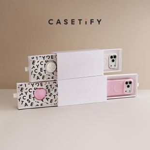 CASETiFY 纯色波漾壳搭配立体支架礼盒装 爱心/拼图 适用于苹果iPhone17ProMax/17Pro磁吸手机壳支架组合