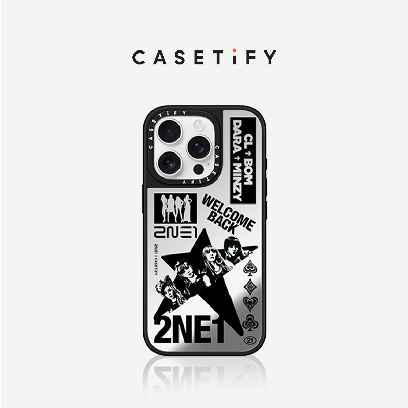 2NE1 x CASETiFY 联名 贴纸 手机壳 适用于iPhone16ProMax/16Pro/iPhone15ProMax镜面手机壳