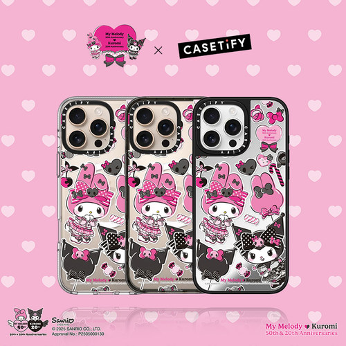 My Melody & Kuromi x CASETiFY 美乐蒂酷洛米周年庆联名 庆祝贴纸 适用于iPhone16ProMax手机壳