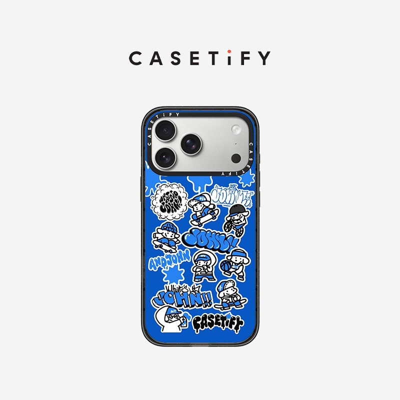 CASETiFY Skater JOHN系列 蓝调迷你约翰贴纸 适用于苹果iPhone17ProMax/17Pro/16ProMax/16Pro手机壳图片