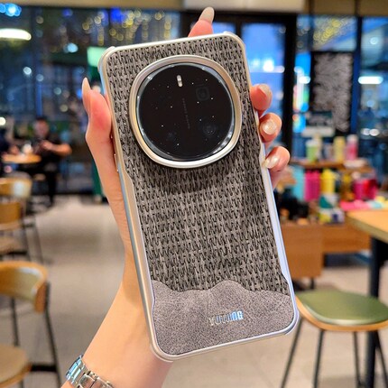 高档磁吸刀锋适用荣耀Magic7手机壳电镀皮纹创意山峰Magic7Pro保护套全包软边防摔Magic7创意磁吸