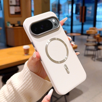 高级金甲适用谷歌Pixel10Pro手机壳皮纹磁吸环Pixel10ProXL保护套荔枝纹Pixel10A全包硅胶软边简约纯色ins风