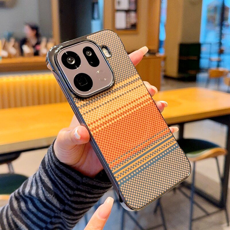 磁吸高级落日余晖适用OPPOFindX9手机壳皮纹电镀无边框FindX9Pro保护套硬壳防摔FindX9超薄壳高档时尚
