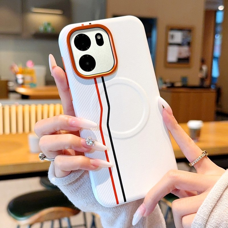 ins创意线条拼色适用一加Turbo6V手机壳皮纹磁吸新款简约一加Turbo6保护套金属镜头1+Turbo6全包防摔硅胶软边,3C数码配件,手机保护套/壳,淘宝优惠券,粉丝福利购,淘宝优惠卷