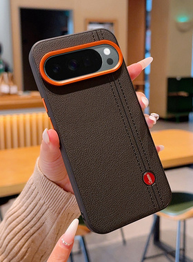 高级金甲适用谷歌Pixel10ProXL手机壳皮纹徕卡标Pixel10Pro保护套金属镜头Pixel10A全包防摔硅胶软边