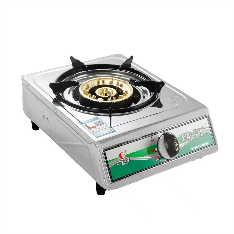 珠江牌煤气炉燃气灶单灶猛火单炉式家用液化气铜芯炉头熄火保护台