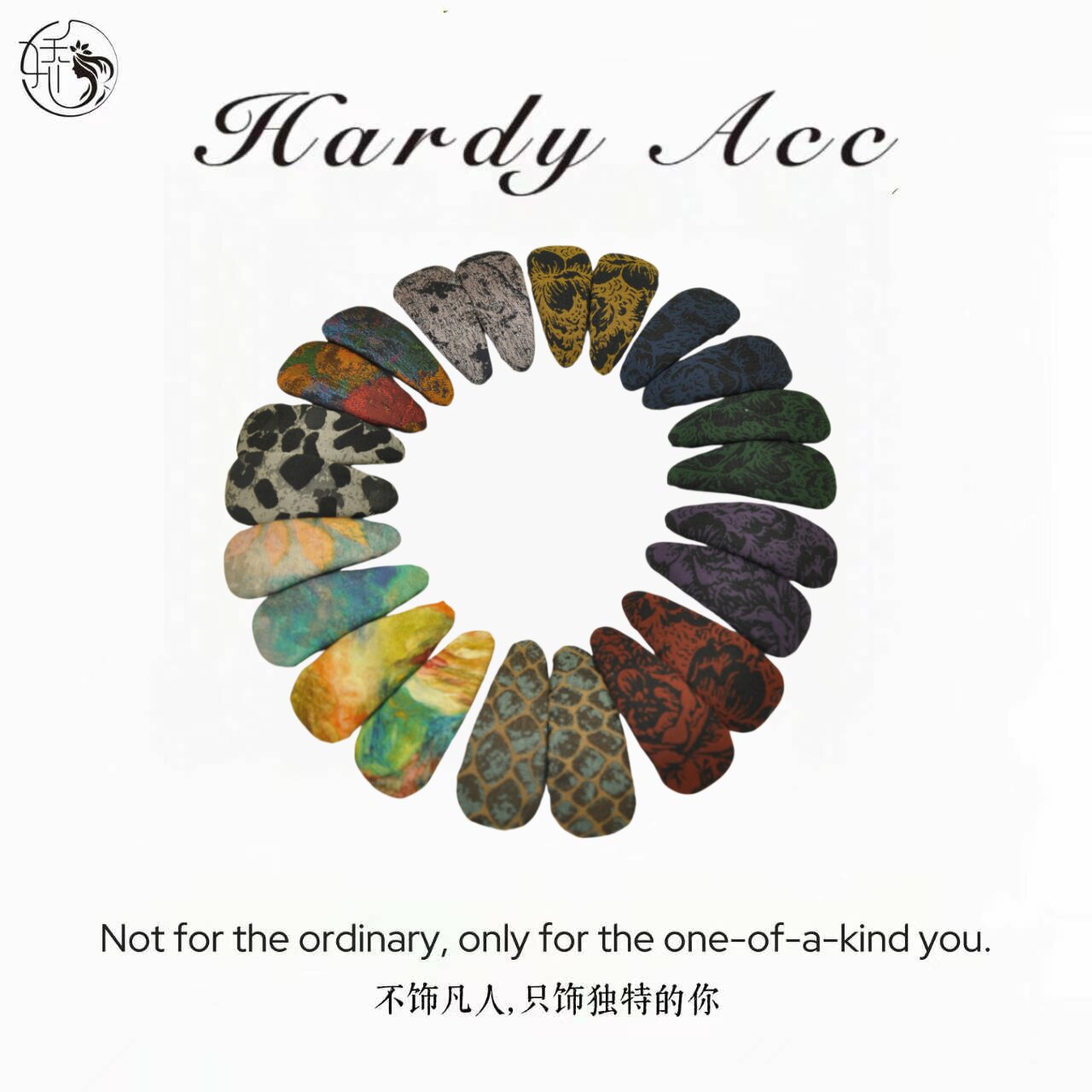 原创手作彩色渐变布艺高端简约百搭时尚碎发夹BB夹侧边夹发夹发饰