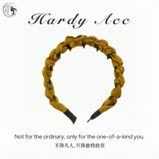 美添娇纯手工麻花编织 纯色 高级 复古 防滑与众不同倒插梳齿发箍