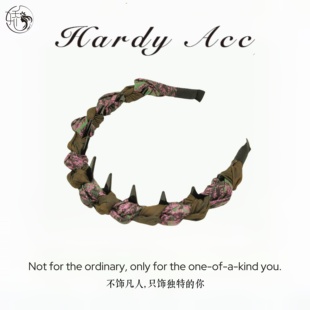 美添娇纯手作醋酸提花面料新款高级感轻奢复古软质舒适倒插梳发箍