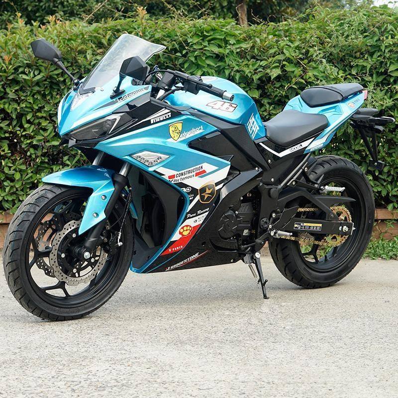 国产V6成人摩托车跑车 双缸水冷400cc燃油大型公路趴赛街跑重机车