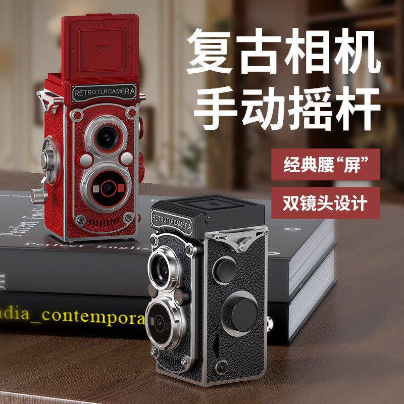 复古双反相机手动摇杆仿真ccd学生入门级旅游便携胶片数码相机