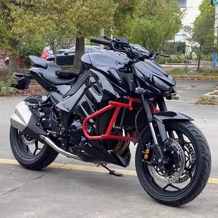 全新国产个性摩托车街车双杠水冷400cc街跑整车可上牌燃油摩托车