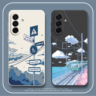 适用三星A17手机壳SM一A176B列车到站硅胶5G全包sma防摔galaxya保护套galaxy男samsung女samsunga新款 外壳