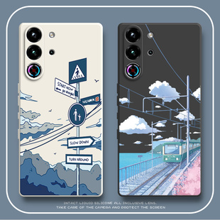 适用努比亚红魔10SPro手机壳nubia虹魔10SPor+十磨砂硅胶全包防摔保护套男spr0女10s pro新款外壳sp加电竞