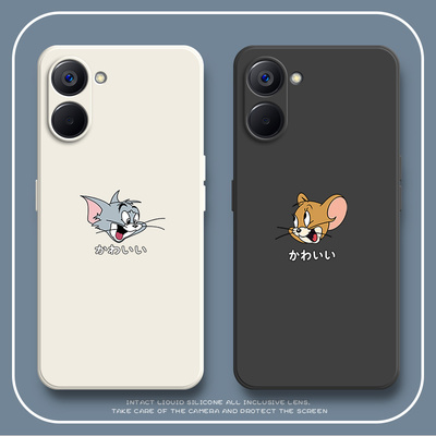 适用RealmeV20手机壳oppo真我V20猫鼠磨砂realme硅胶RMX3610全包防摔保护套oppov男女新款oppormx3611外壳潮