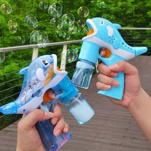 同款 泡泡机儿童电动音乐卡通透明海豚风扇相机泡泡****热卖 玩具