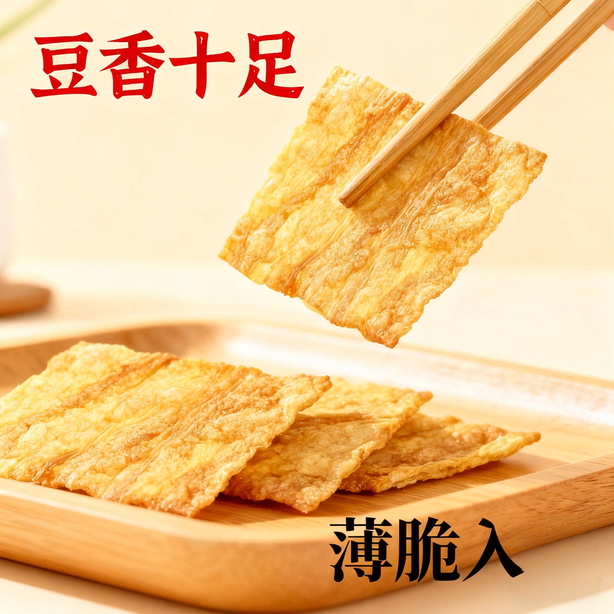 豆香十足薄脆腐竹豆制品干货散装家用零食油炸炸豆腐皮火锅店配菜