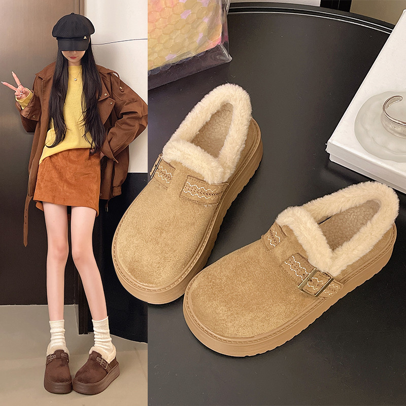 厚底加绒勃肯鞋女2026春秋新款一脚蹬毛绒乐福棉鞋保暖靴0115w,女鞋,勃肯鞋/软木鞋,淘宝优惠券,粉丝福利购,淘宝优惠卷
