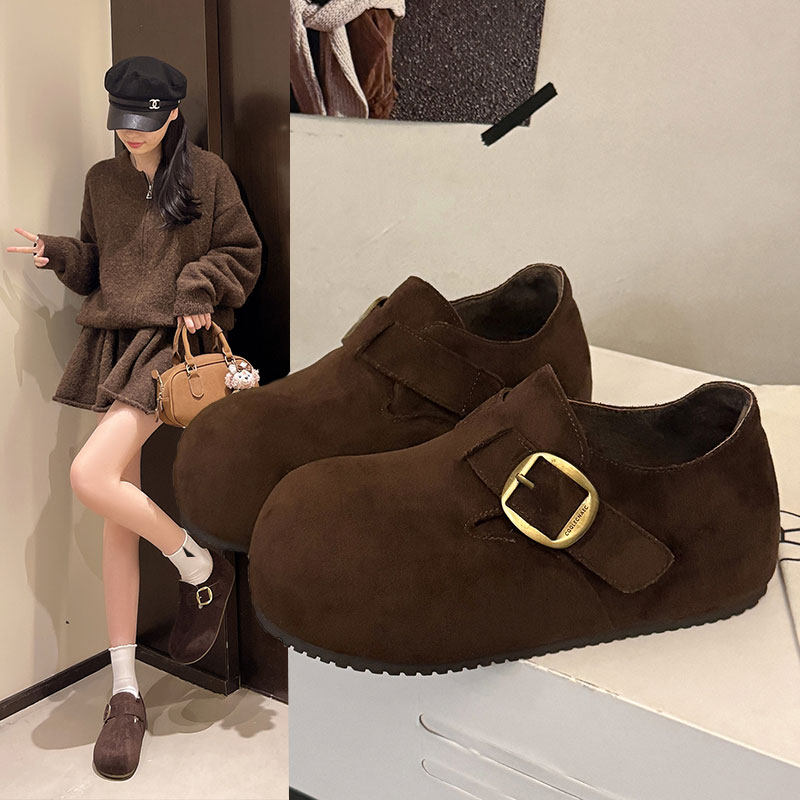 覆古加绒内增高全包勃肯鞋女2026新款春秋保暖懒人一脚蹬乐0115w,女鞋,勃肯鞋/软木鞋,淘宝优惠券,粉丝福利购,淘宝优惠卷