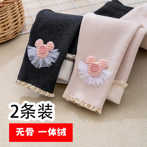 女童加绒打底裤柔软舒适