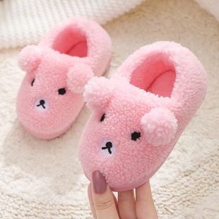 棉鞋 亲款 包根023卡小熊小棉子儿童2冬季 通猫孩居家拖鞋 新款 网红款