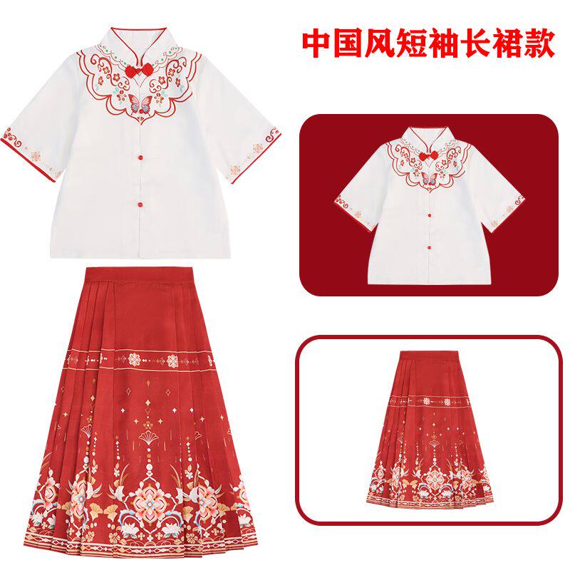 网红款儿风国学汉服新女