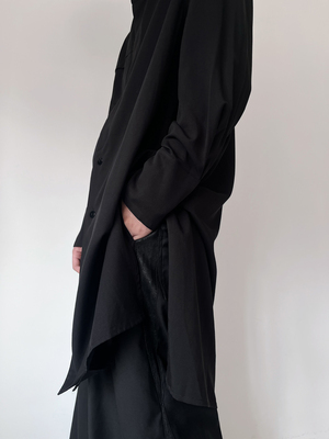 ACYCLIC立领长袖新中式天丝衬衫