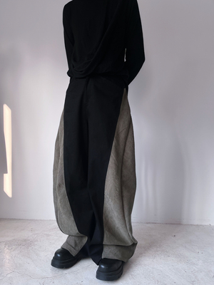 ACYCLIC弯刀裤弧形结构拼接