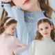 甜美多巴胺女童T恤春季 新款 内搭打底衫 小童木 儿童花边领长袖 上衣