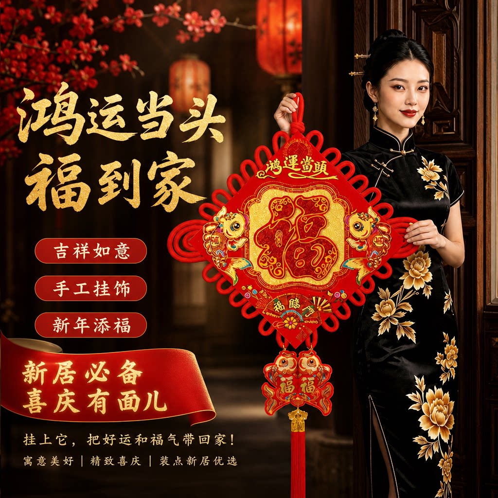 手工编织挂鱼中国结招财进宝