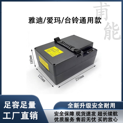 适用于爱玛星恒台铃雅迪电动车锂电池48v24a手踏板车新锂电池