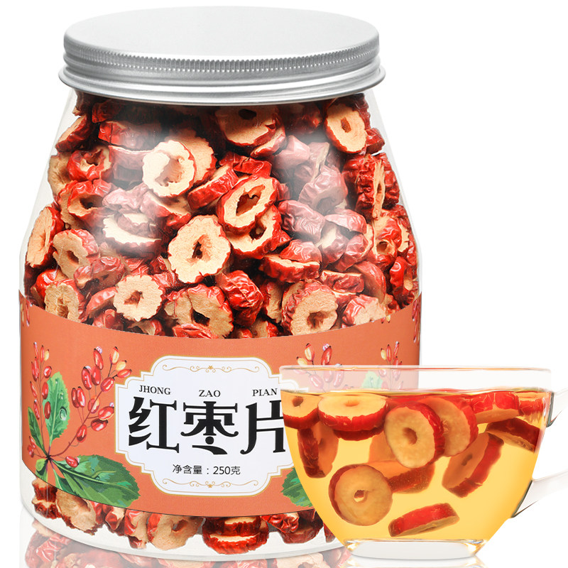 红枣片泡水喝可干吃养生茶罐装