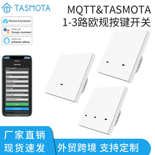 TASMOTA智能开关MQTT欧规按键开关WiFi语音APP远程控制定时