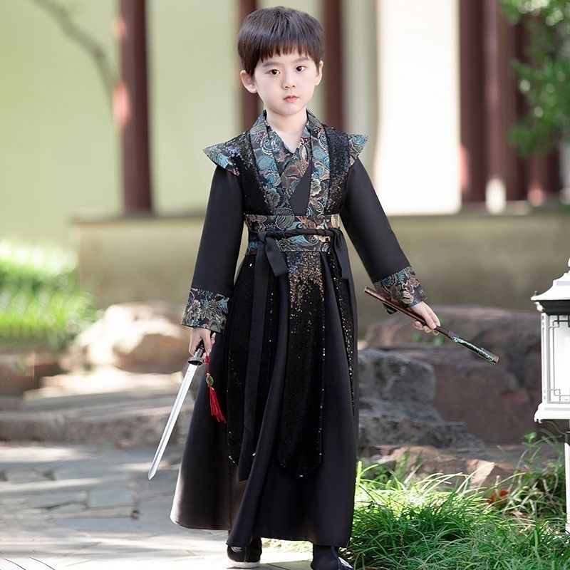 儿童汉服秋季男童古装新款锦衣卫国风男孩汉服中国风汉服帅气古装