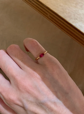 鸽血红色马眼钻戒指女2026新款