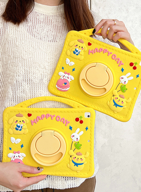 手提布丁狗360旋转iPadAir7保护套iPad11/9第10代带笔槽Mini7/6可爱适用苹果Pro2025硅胶9.7卡通Air654平板壳