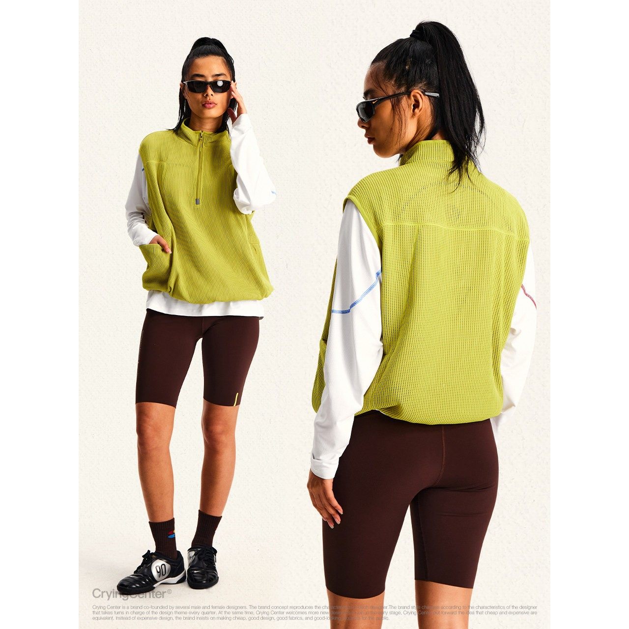 CryingCenterSports2026春网球线迹空气马甲网眼套头背心 哭喊,男装,常规马甲,淘宝优惠券,粉丝福利购,淘宝优惠卷